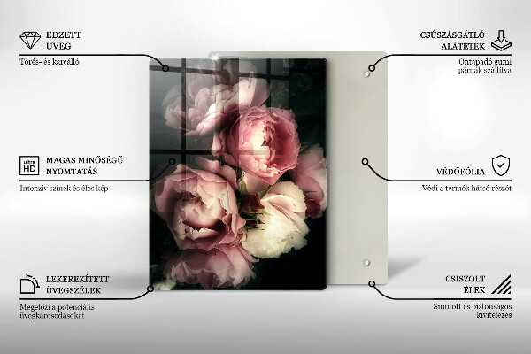 Kryt na sporák Kvety pivonky