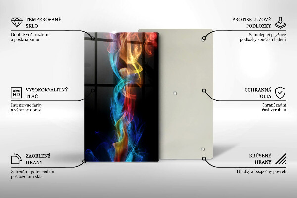 Kryt na sporák Farebný dym