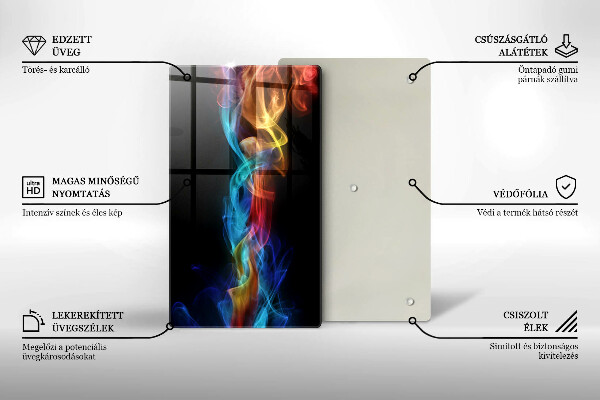 Kryt na sporák Farebný dym