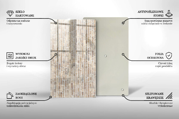 Kryt na sporák Svetlá tehlová stena