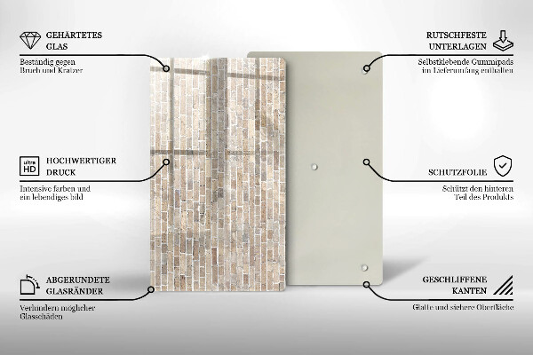 Kryt na sporák Svetlá tehlová stena