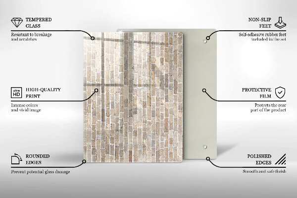 Kryt na sporák Svetlá tehlová stena