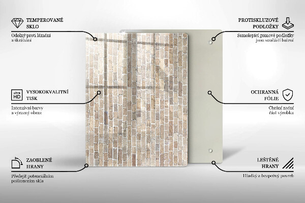 Kryt na sporák Svetlá tehlová stena