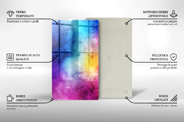 Kryt na sporák Dúhový akvarel strieka