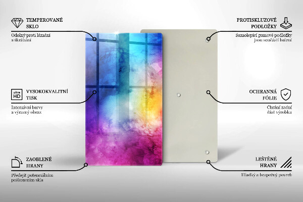 Kryt na sporák Dúhový akvarel strieka