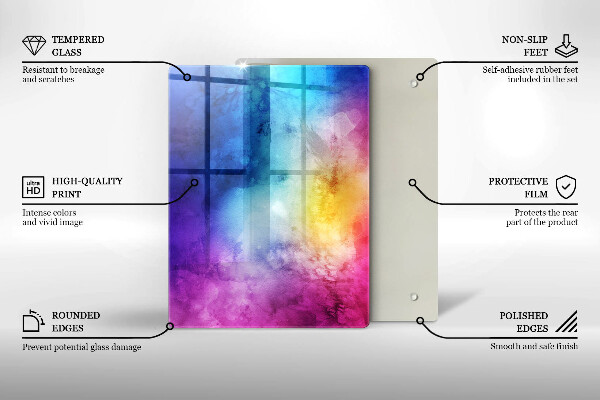 Kryt na sporák Dúhový akvarel strieka