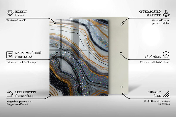 Kryt na sporák skala so zlatom