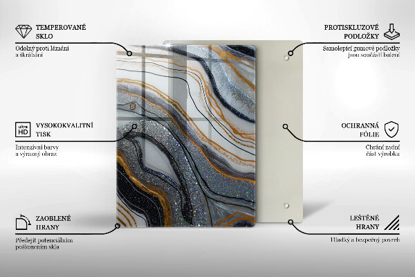 Kryt na sporák skala so zlatom