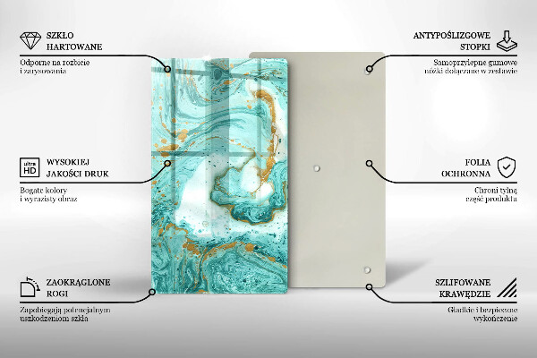 Kryt na indukčnú dosku Modrá abstrakcia