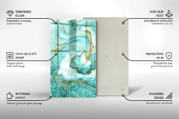 Kryt na indukčnú dosku Modrá abstrakcia