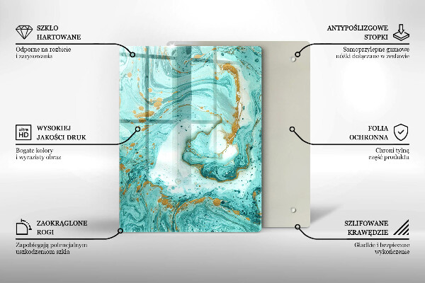Kryt na indukčnú dosku Modrá abstrakcia