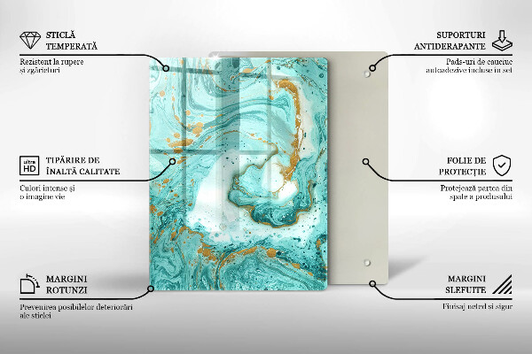 Kryt na indukčnú dosku Modrá abstrakcia