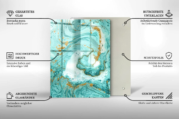 Kryt na indukčnú dosku Modrá abstrakcia