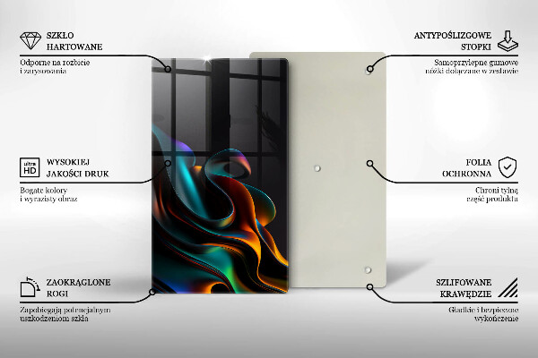 Kryt na indukčnú dosku Farebná abstrakcia