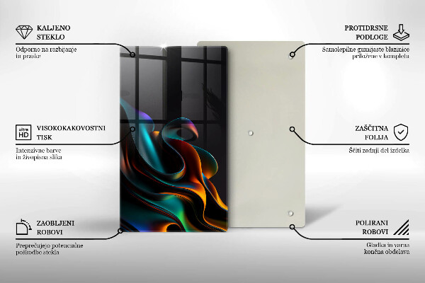 Kryt na indukčnú dosku Farebná abstrakcia