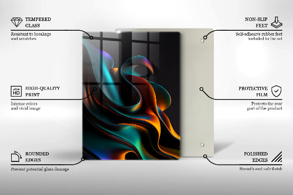 Kryt na indukčnú dosku Farebná abstrakcia