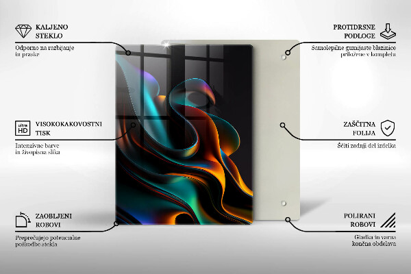 Kryt na indukčnú dosku Farebná abstrakcia