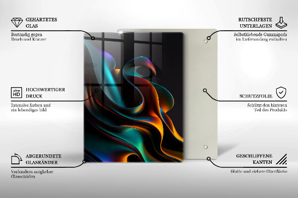 Kryt na indukčnú dosku Farebná abstrakcia