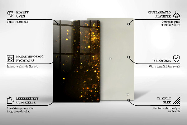 Kryt na indukčnú dosku Zlaté trblietky