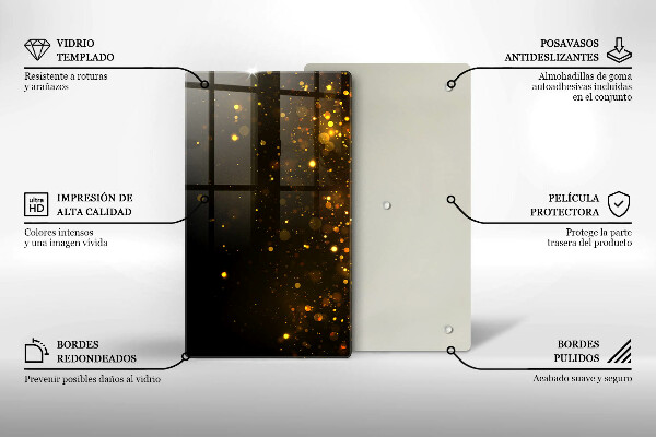 Kryt na indukčnú dosku Zlaté trblietky