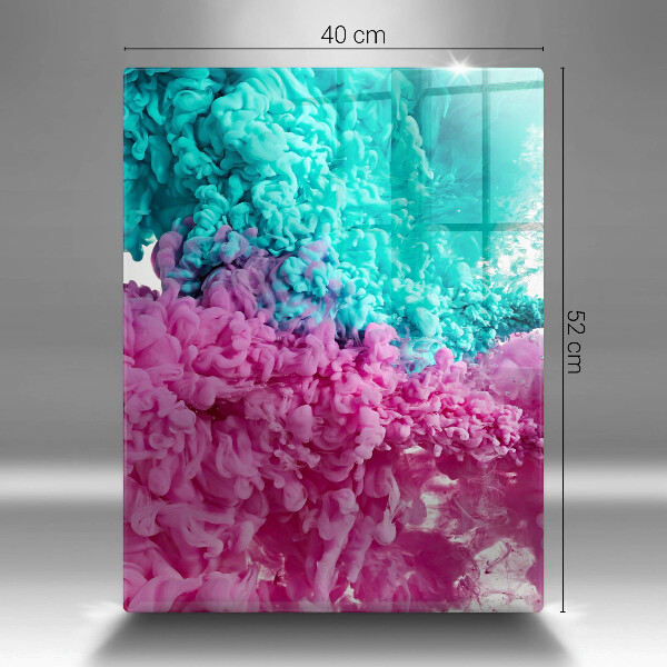 Kryt na indukčnú dosku Tyrkysovo-ružový dym