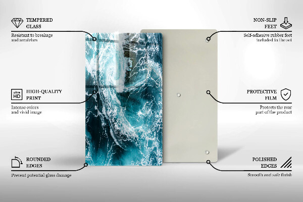 Kryt na indukčnú dosku Peniace vlny vody