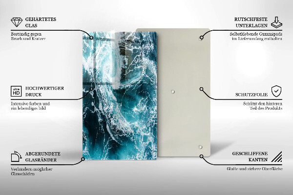 Kryt na indukčnú dosku Peniace vlny vody