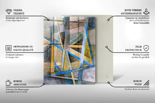 Kryt na sporák Maľované čiary abstrakcie