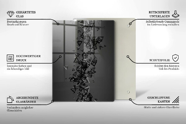 Kryt na sporák Abstraktné 3D tvary