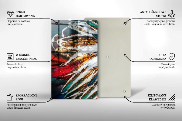 Kryt na sporák Boho vtáčie perie