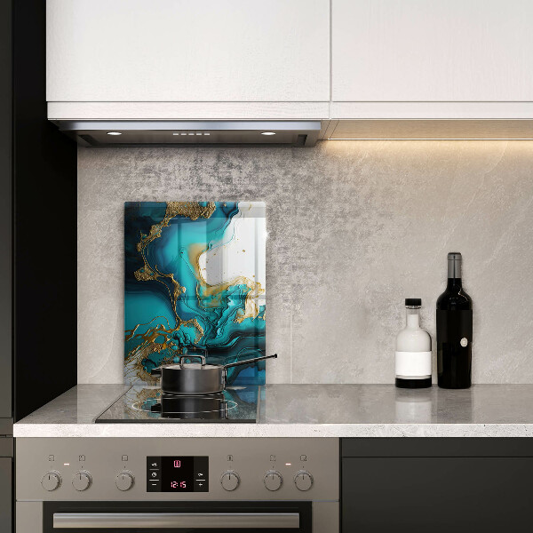 Kryt na indukčnú dosku Tyrkysová abstrakcia