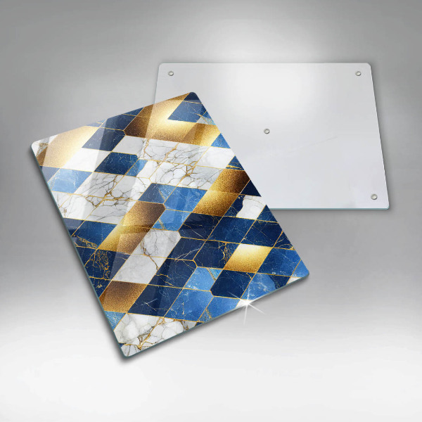 Kryt na indukčnú dosku Zlaté mramorové kosoštvorce