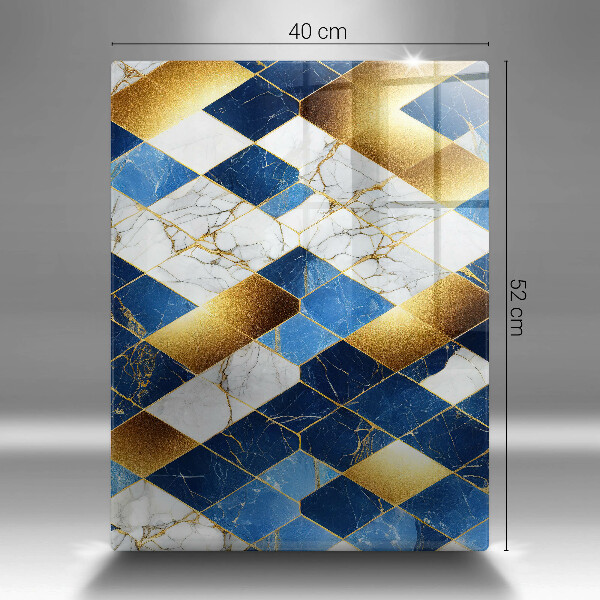 Kryt na indukčnú dosku Zlaté mramorové kosoštvorce