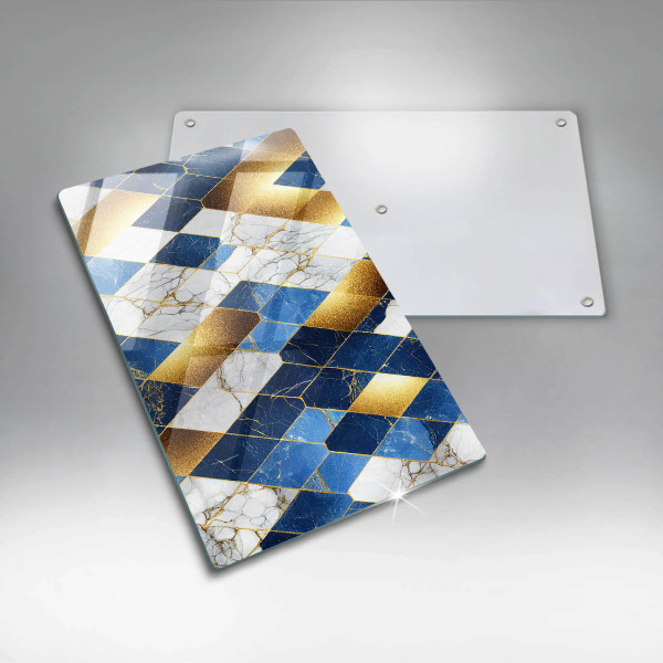 Kryt na indukčnú dosku Zlaté mramorové kosoštvorce