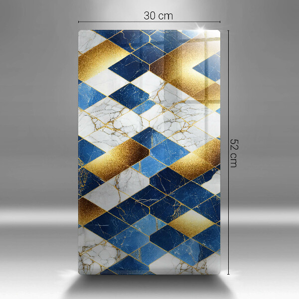 Kryt na indukčnú dosku Zlaté mramorové kosoštvorce