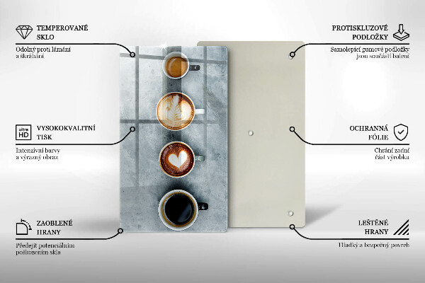 Kryt na indukčnú dosku Kuchyňa - hrnčeky na kávu