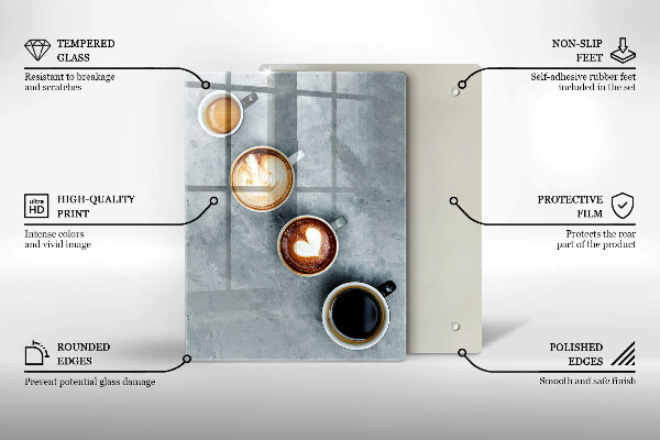 Kryt na indukčnú dosku Kuchyňa - hrnčeky na kávu