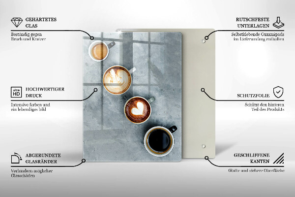 Kryt na indukčnú dosku Kuchyňa - hrnčeky na kávu