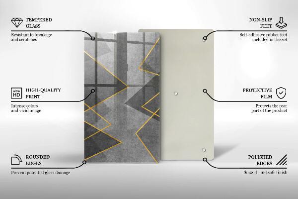 Kryt na indukčnú dosku Ostré tvary
