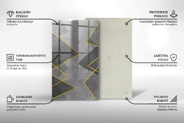 Kryt na indukčnú dosku Ostré tvary