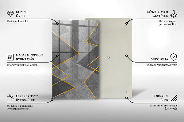 Kryt na indukčnú dosku Ostré tvary