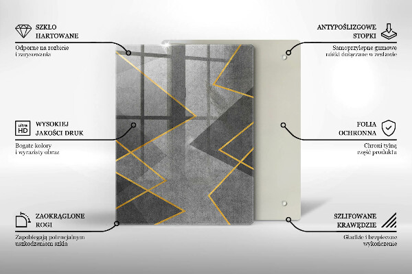 Kryt na indukčnú dosku Ostré tvary