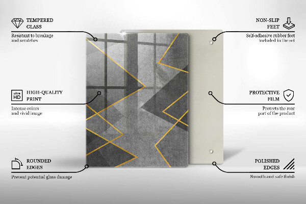 Kryt na indukčnú dosku Ostré tvary