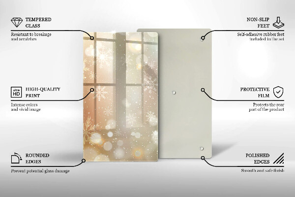 Kryt na indukčnú dosku Snehové vločky