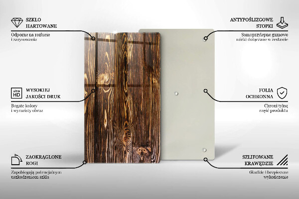 Kryt na indukčnú dosku Textúra dreva