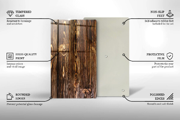 Kryt na indukčnú dosku Textúra dreva