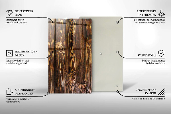 Kryt na indukčnú dosku Textúra dreva