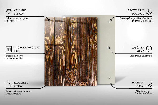 Kryt na indukčnú dosku Textúra dreva
