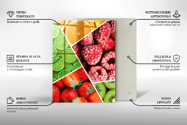 Kryt na indukčnú dosku Farebné ovocie