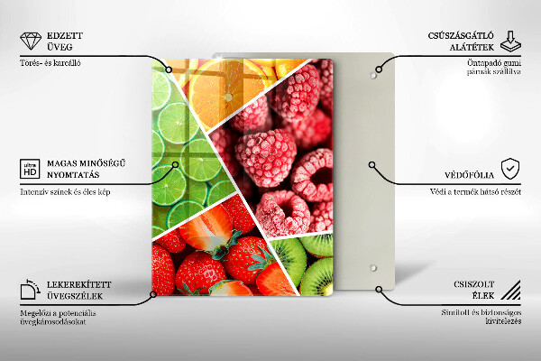 Kryt na indukčnú dosku Farebné ovocie